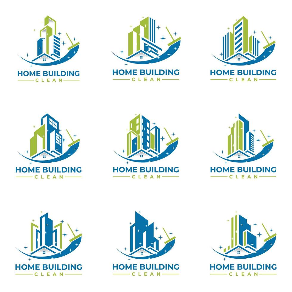 casa ed edifici logo pulito design immobiliare set icona vettore illustrazione design