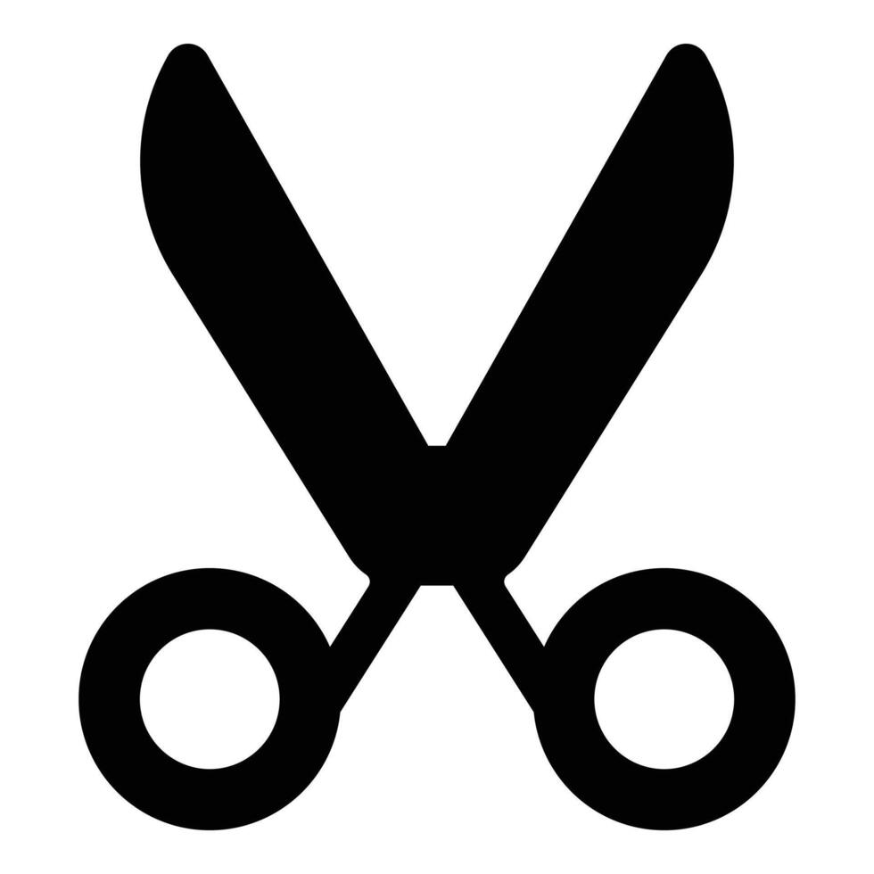 forbici icona - taglio attrezzo simbolo vettore