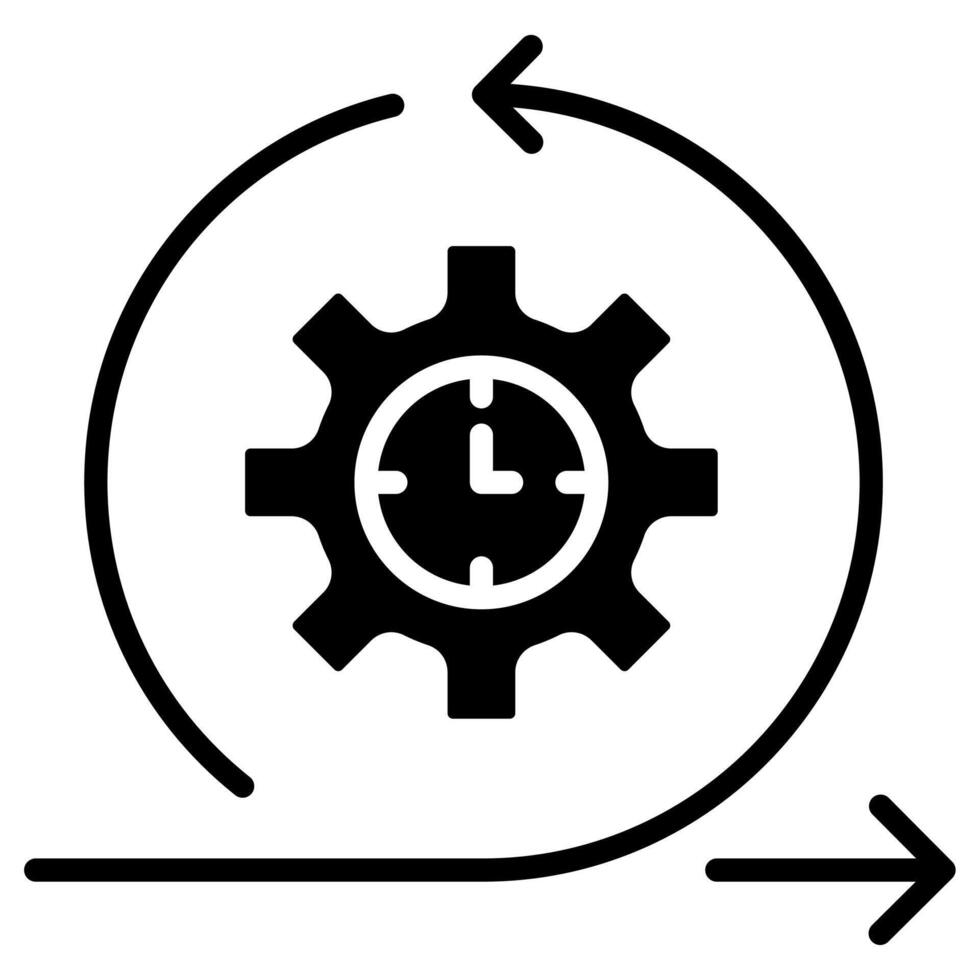 agile metodologia icona linea vettore illustrazione