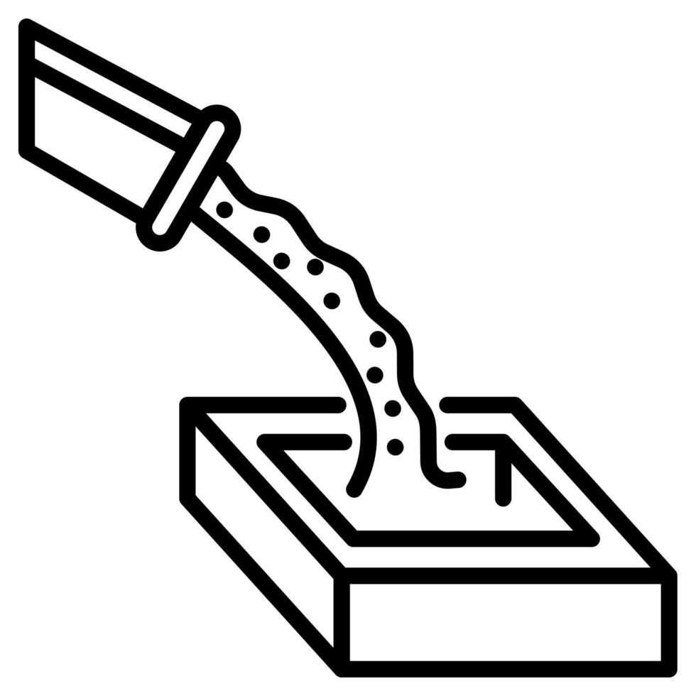 calcestruzzo scrosciante icona linea vettore illustrazione