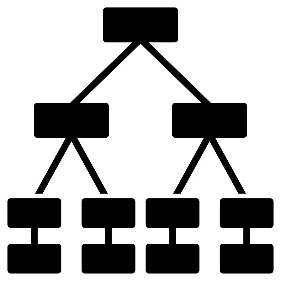 Merkle albero icona linea vettore illustrazione