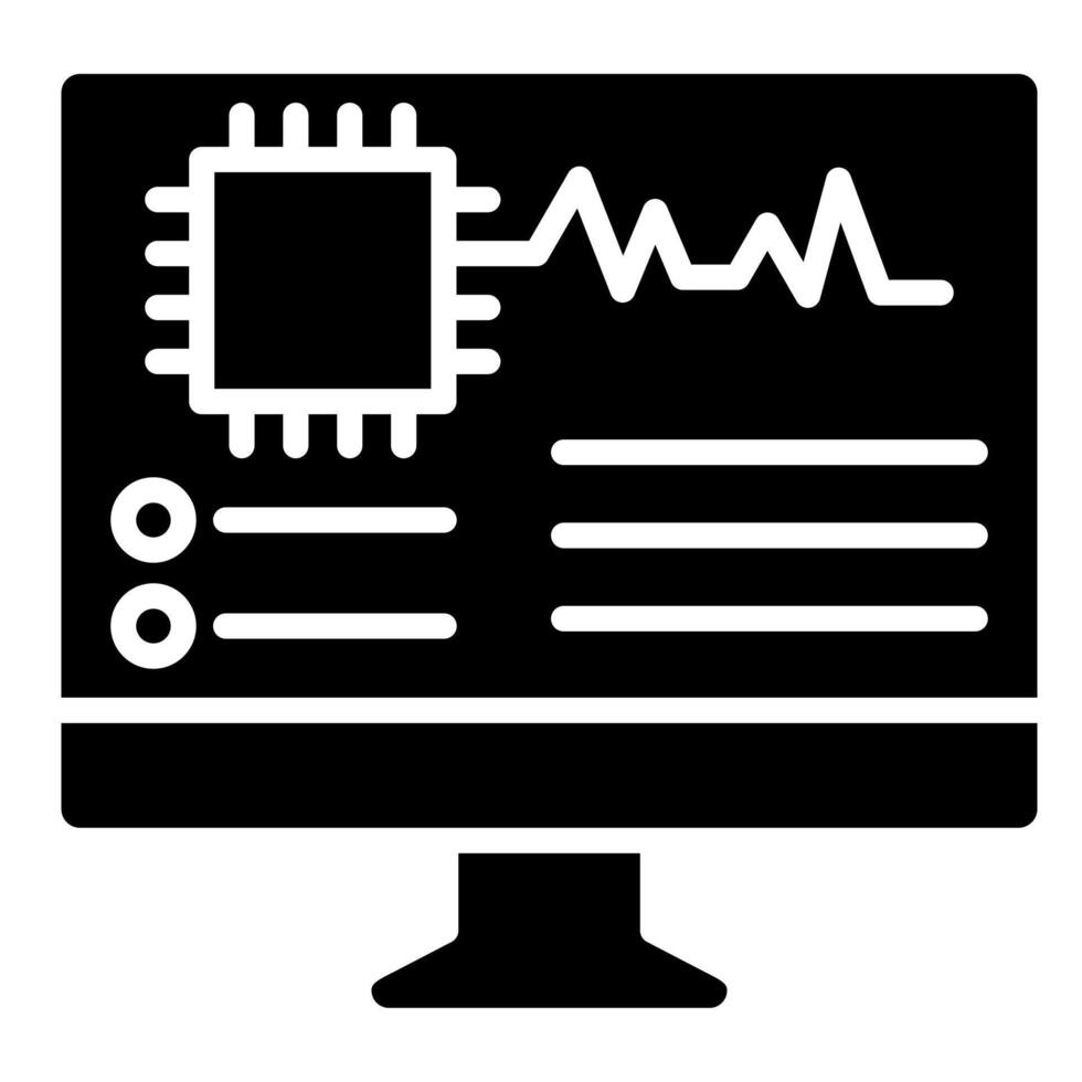 Rete monitoraggio icona linea vettore illustrazione