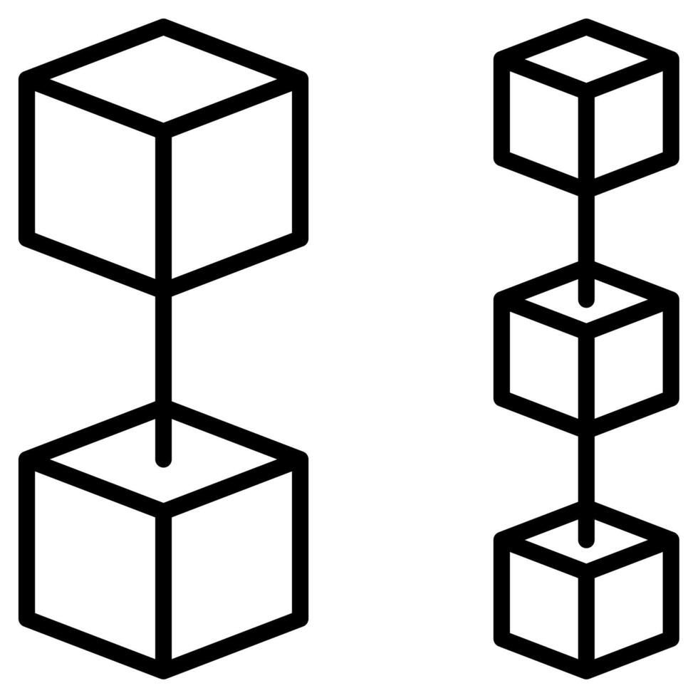 catena laterale icona linea vettore illustrazione