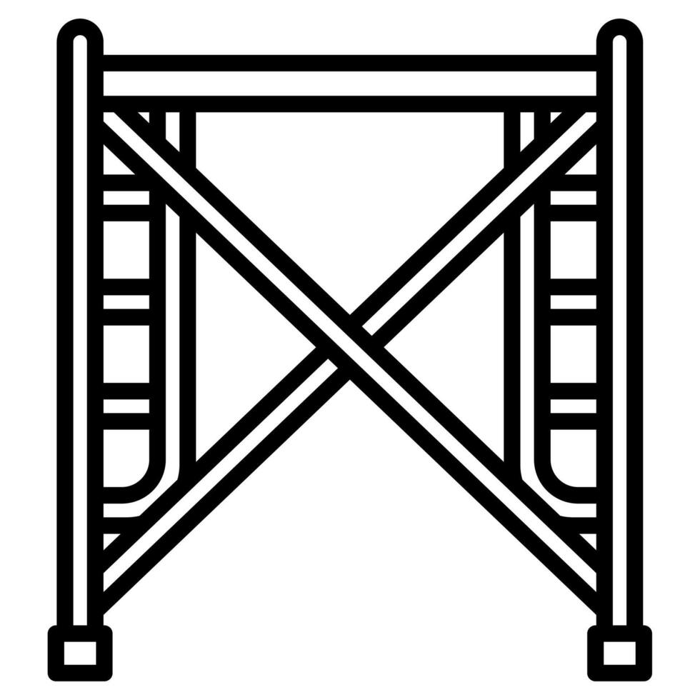 impalcatura icona linea vettore illustrazione