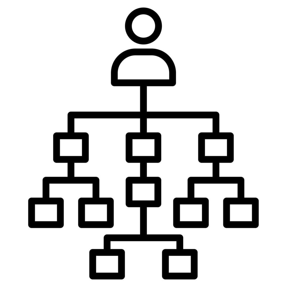 organizzativa grafico icona linea vettore illustrazione