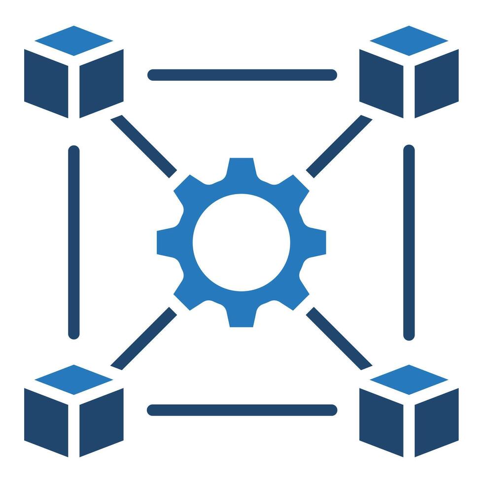 interoperabilità icona linea vettore illustrazione