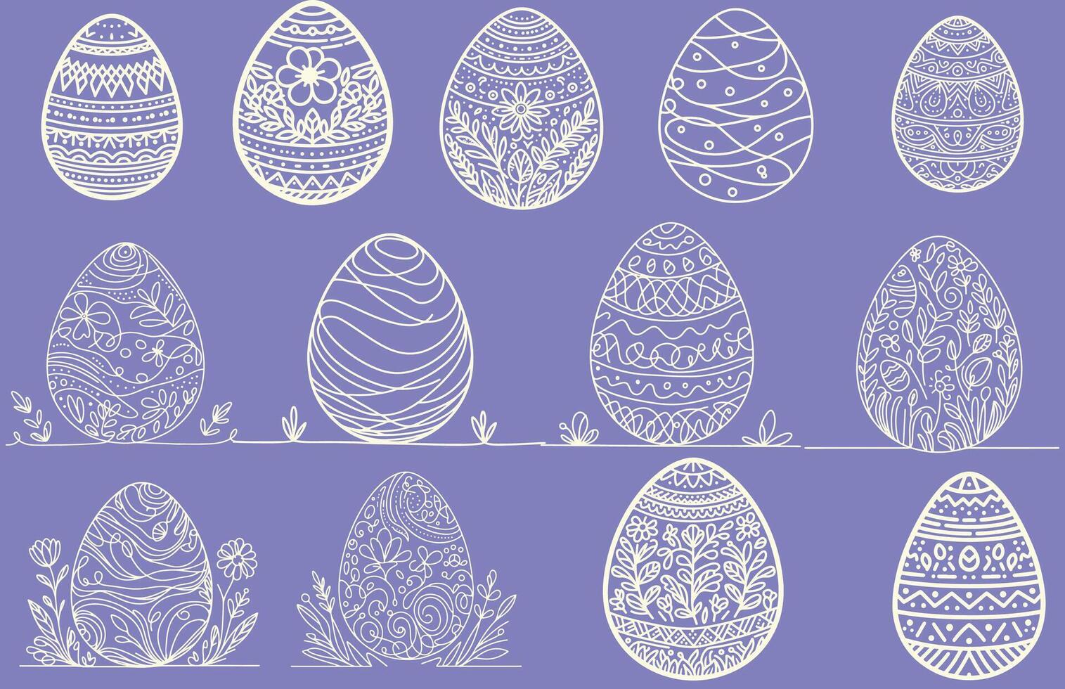 Pasqua uova senza soluzione di continuità modello con coniglietti. mano disegno scarabocchio coniglietto, fiori ripetendo design per sfondo, avvolgere, tappeto, vestiario, tessuto, coperchio, involucro vettore