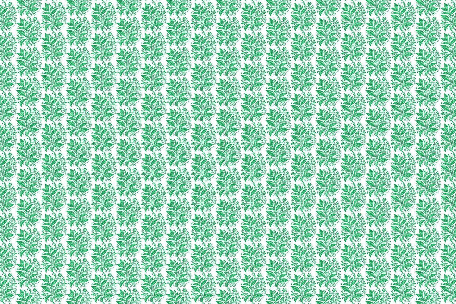 mano disegnare floreale fiore senza soluzione di continuità modello di verde floreale le foglie primavera piazza stile vettore design su un' bianca sfondo, tenda, tappeto, sfondo, vestiario, involucro