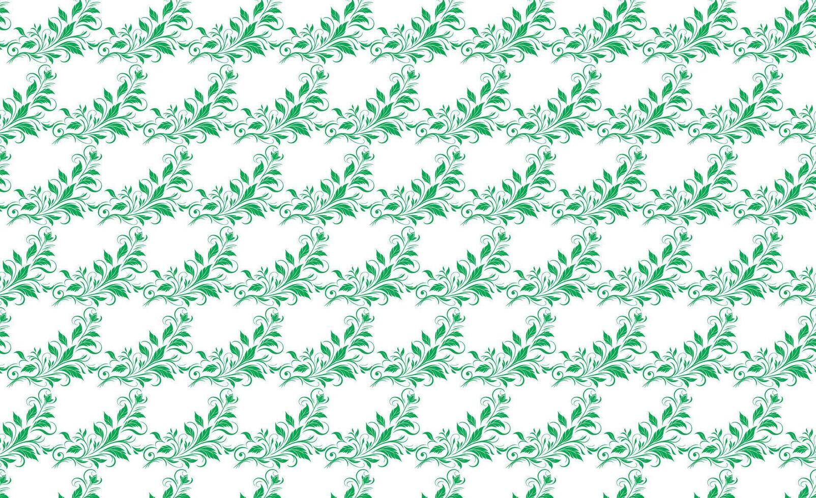 mano disegnare floreale fiore senza soluzione di continuità modello di verde floreale le foglie primavera piazza stile vettore design su un' bianca sfondo, tenda, tappeto, sfondo, vestiario, involucro