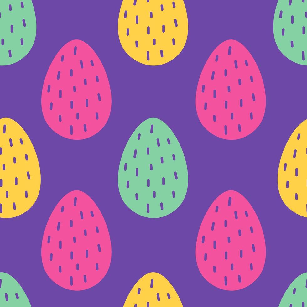 carino colorato Pasqua uovo senza soluzione di continuità modello vettore