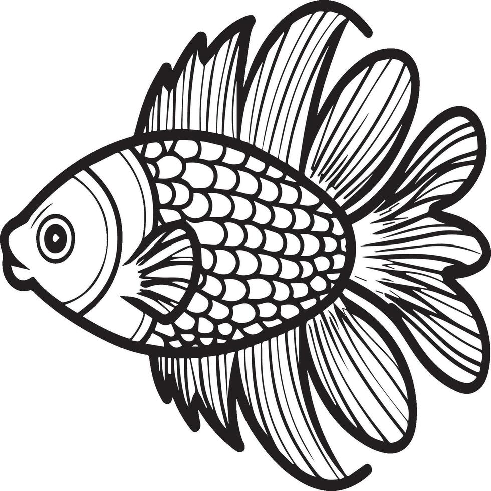 pesce colorazione pagine per colorazione libro. pesce schema pagine. pesce schema vettore