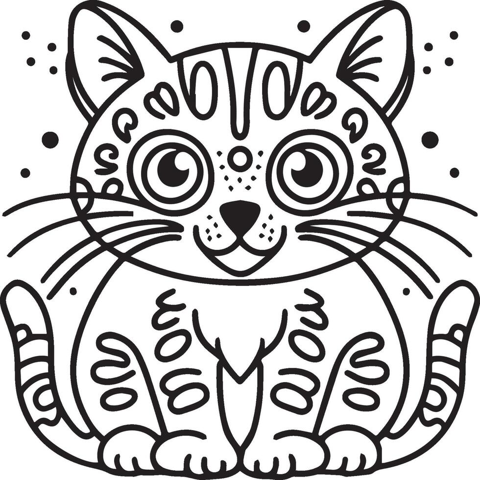 gatti colorazione pagina. gatto schema vettore immagini. carino design gatto schema vettore