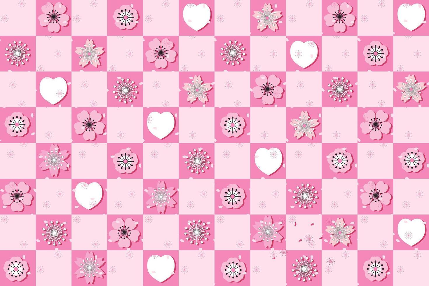 illustrazione, modello di astratto sakura fiore su rosa tavolo sfondo. vettore