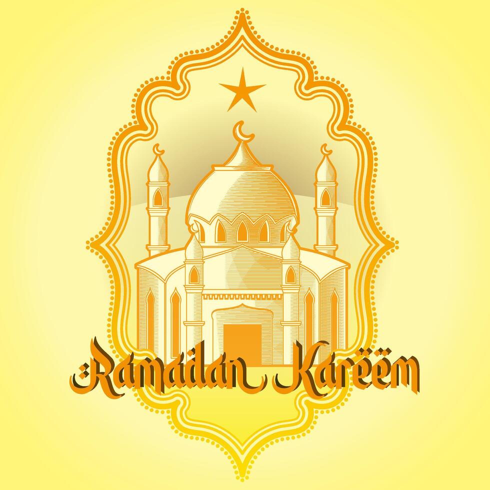 Ramadan kareem islamico sfondo vettore. grafico design per il decorazione di regalo certificati, striscioni, carta e volantino. vettore
