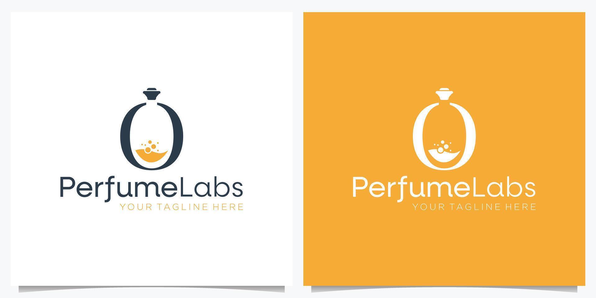 lusso profumo laboratorio logo modello design. vettore illustrazione.