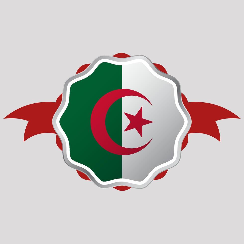 creativo algeria bandiera etichetta emblema vettore