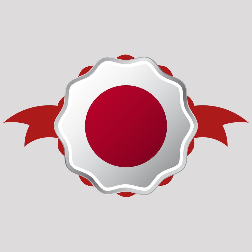 creativo Giappone bandiera etichetta emblema vettore