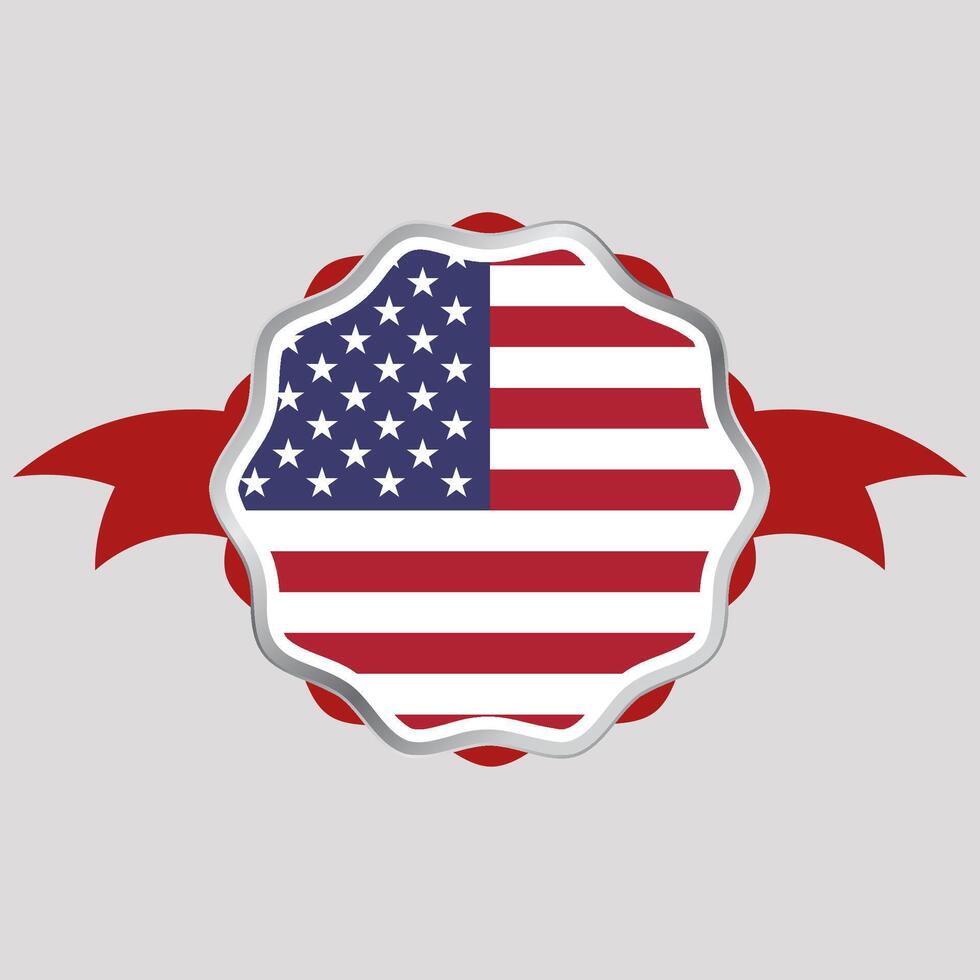 creativo Stati Uniti d'America bandiera etichetta emblema vettore