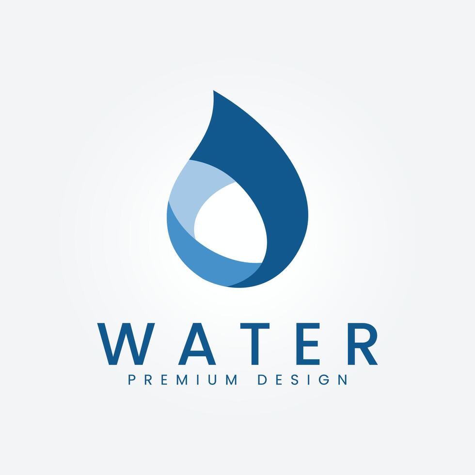 acqua far cadere vettore logo design concetto design modello