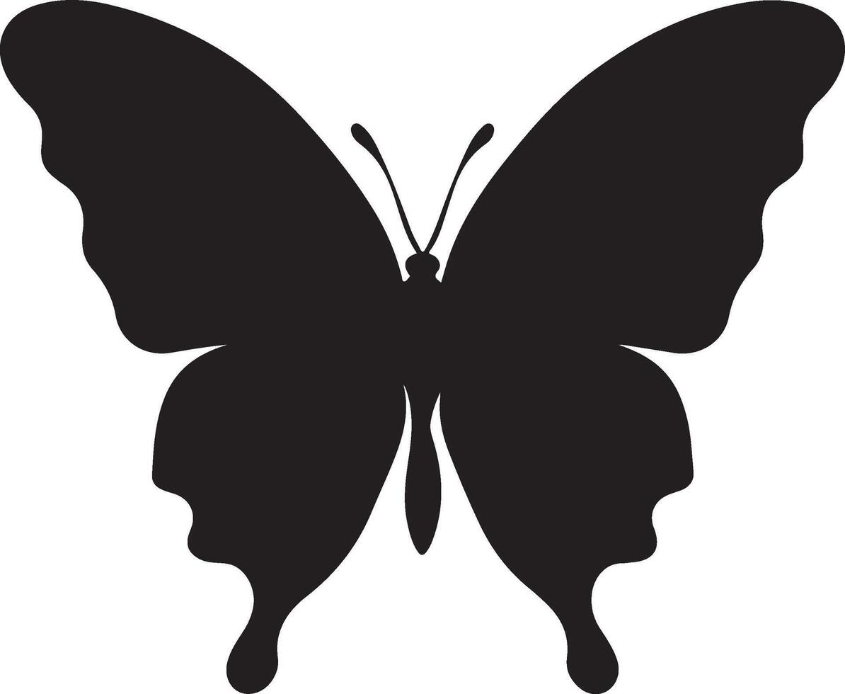 farfalla silhouette vettore illustrazione bianca sfondo
