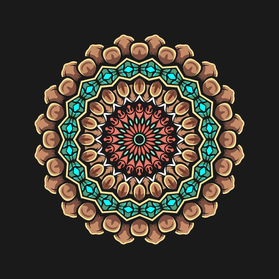 mandala modello arte sfondo gratuito vettore