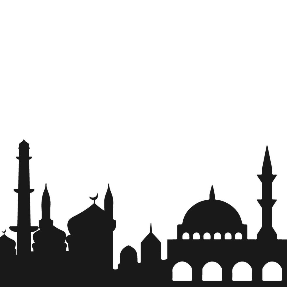 islamico moschea silhouette vettore