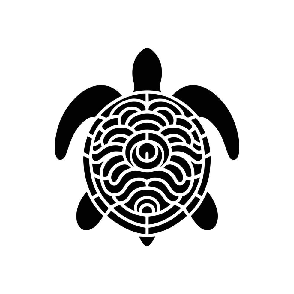 elegante tartaruga simbolo piatto grafico design tartaruga icona vettore