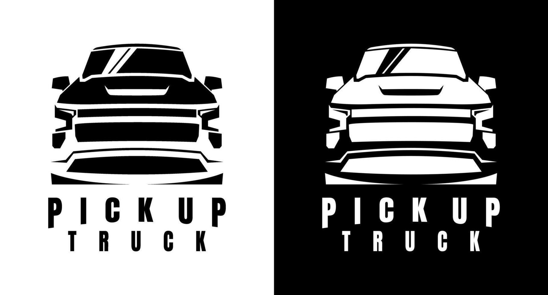 pick up truck logo design vector