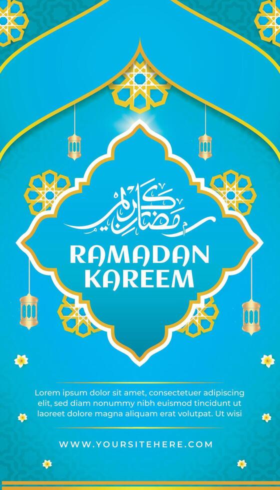 Ramadan kareem eid mubarak saluto giorno Islam sfondo modello 5 vettore