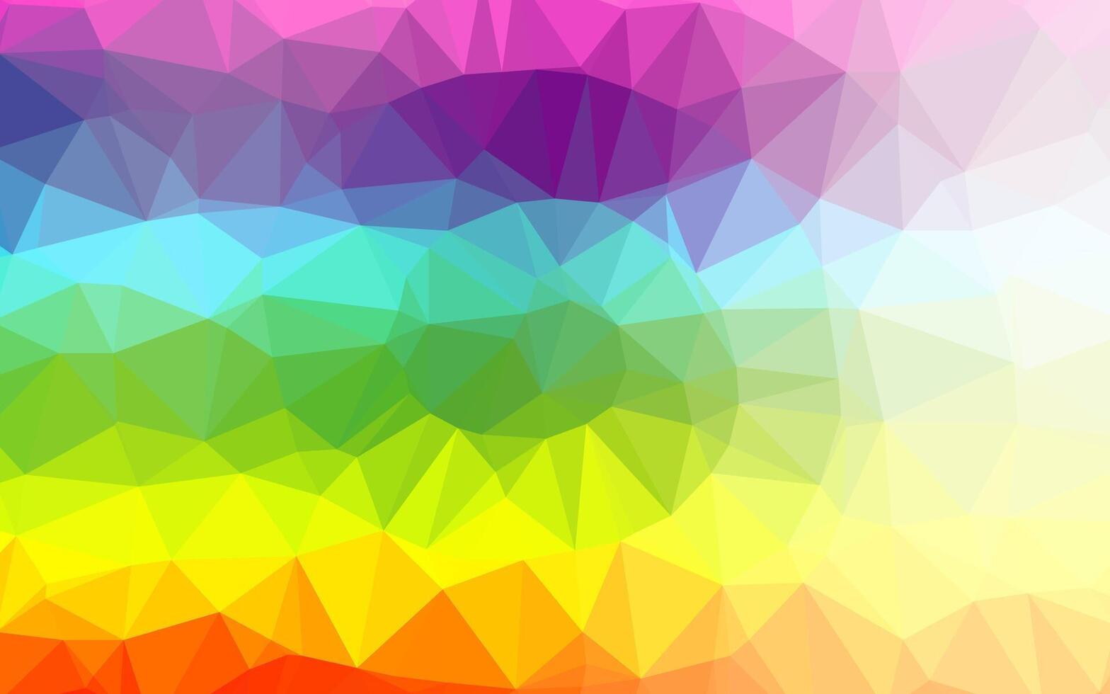 multicolore chiaro, reticolo poligonale vettoriale arcobaleno.