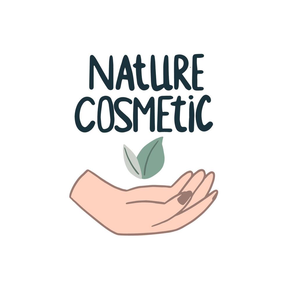 logo di biologico naturale cosmetici vettore