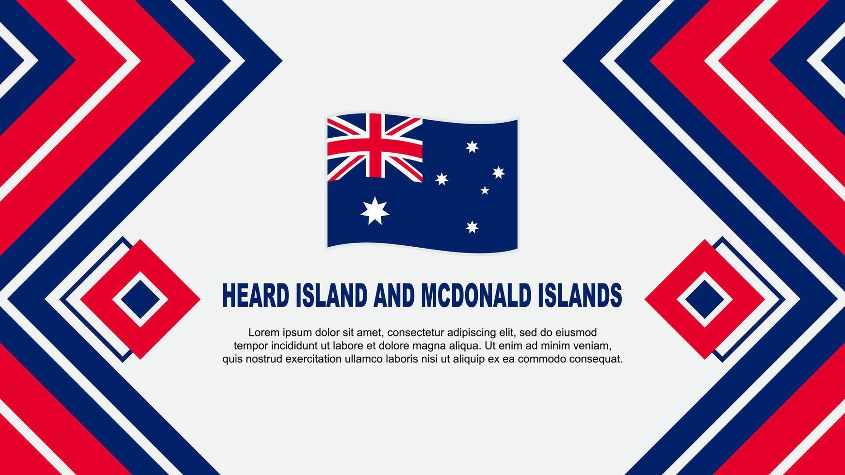 sentito isola e mcdonald isole bandiera astratto sfondo design modello. bandiera sfondo vettore illustrazione. design