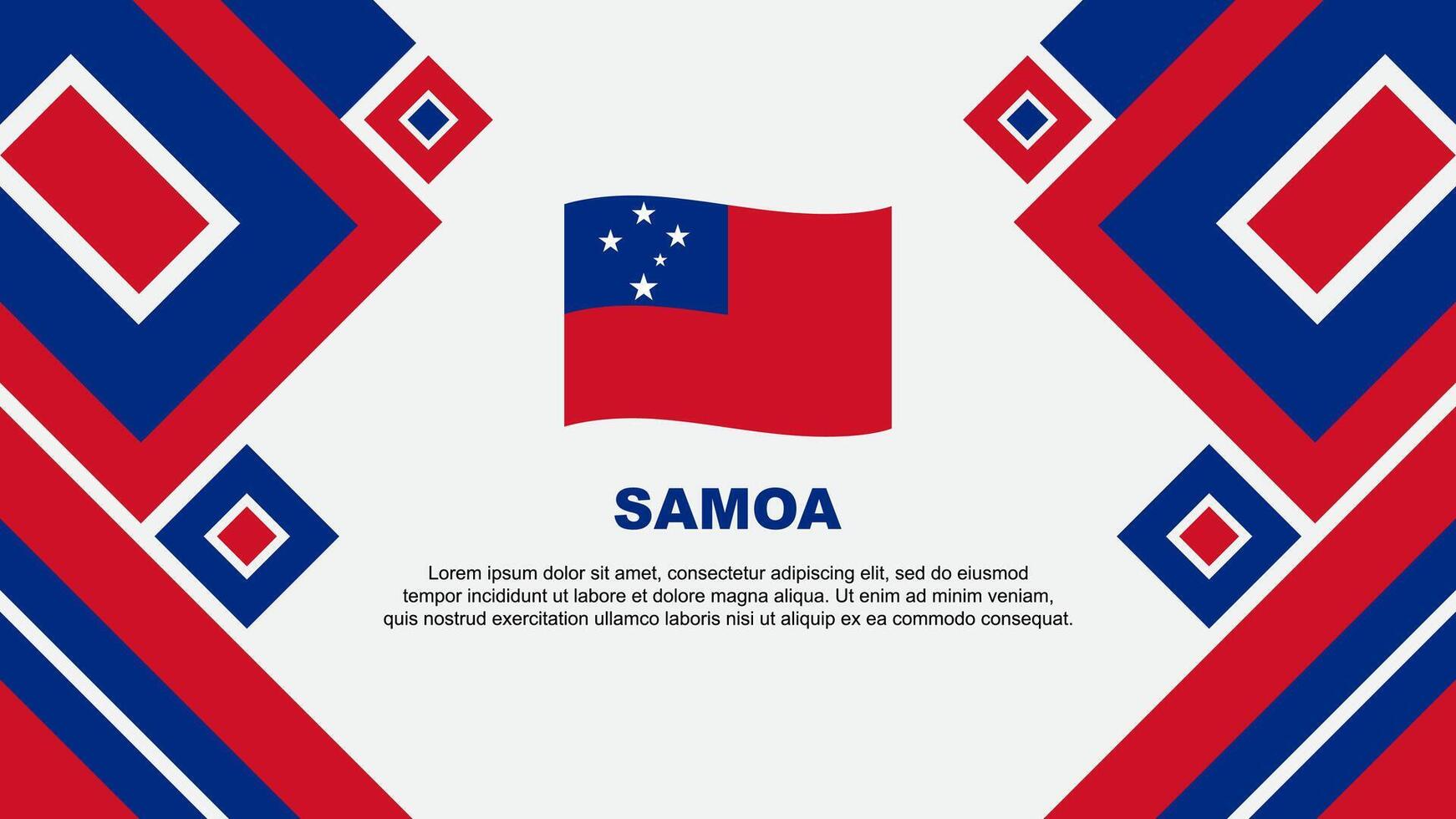 samoa bandiera astratto sfondo design modello. samoa indipendenza giorno bandiera sfondo vettore illustrazione. samoa cartone animato