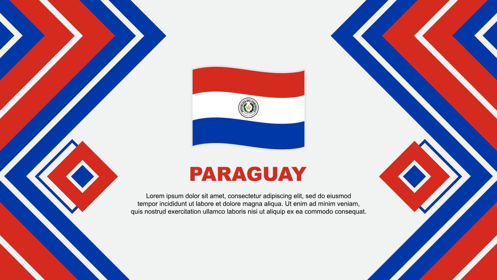 paraguay bandiera astratto sfondo design modello. paraguay indipendenza giorno bandiera sfondo vettore illustrazione. paraguay design