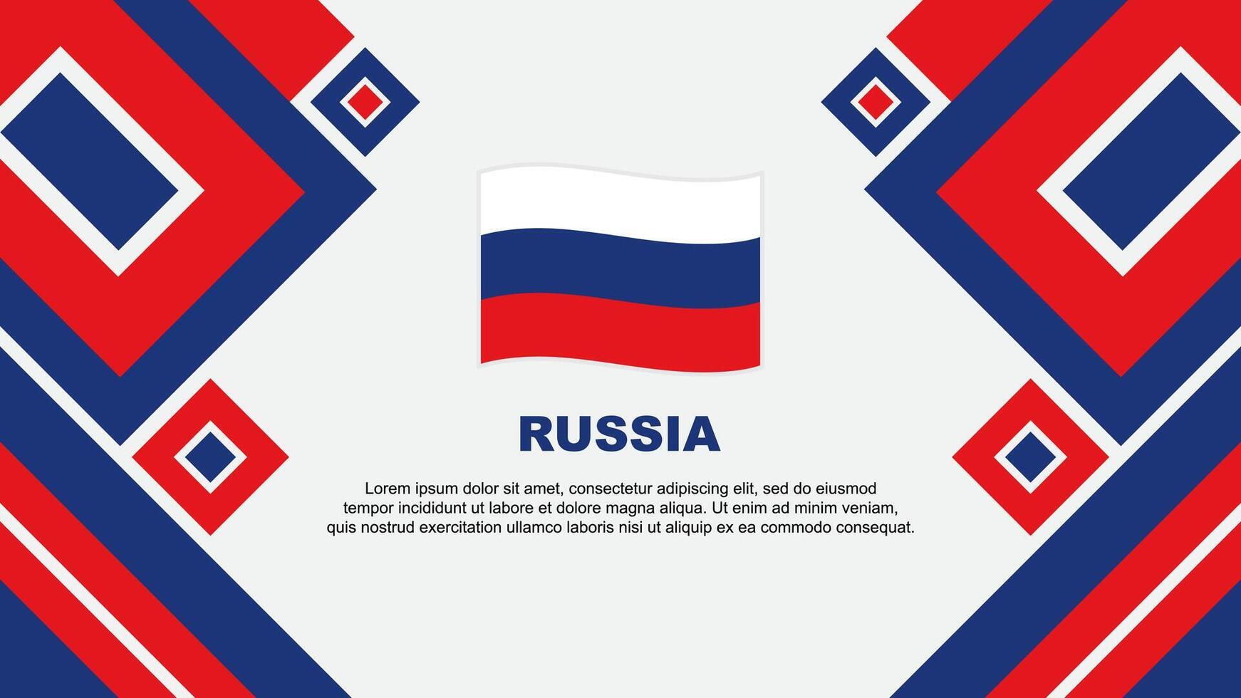 Russia bandiera astratto sfondo design modello. Russia indipendenza giorno bandiera sfondo vettore illustrazione. Russia cartone animato