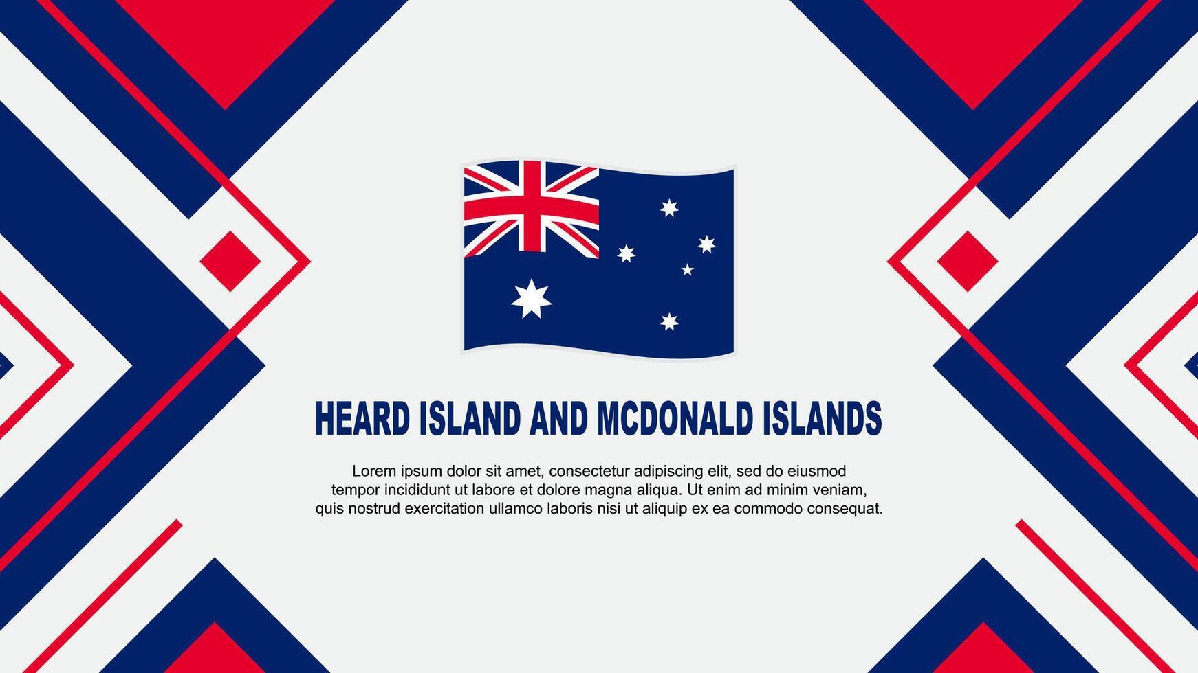 sentito isola e mcdonald isole bandiera astratto sfondo design modello. bandiera sfondo vettore illustrazione. modello