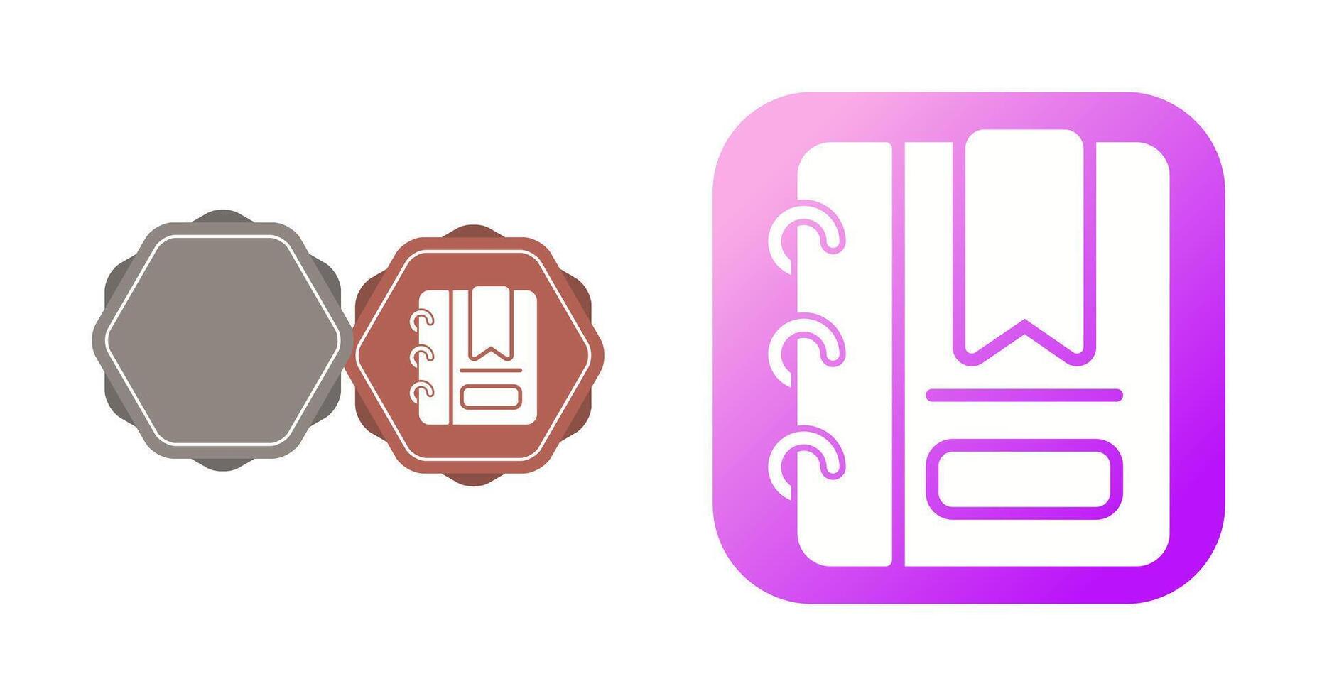 scrittura tampone con segnalibro vettore icona