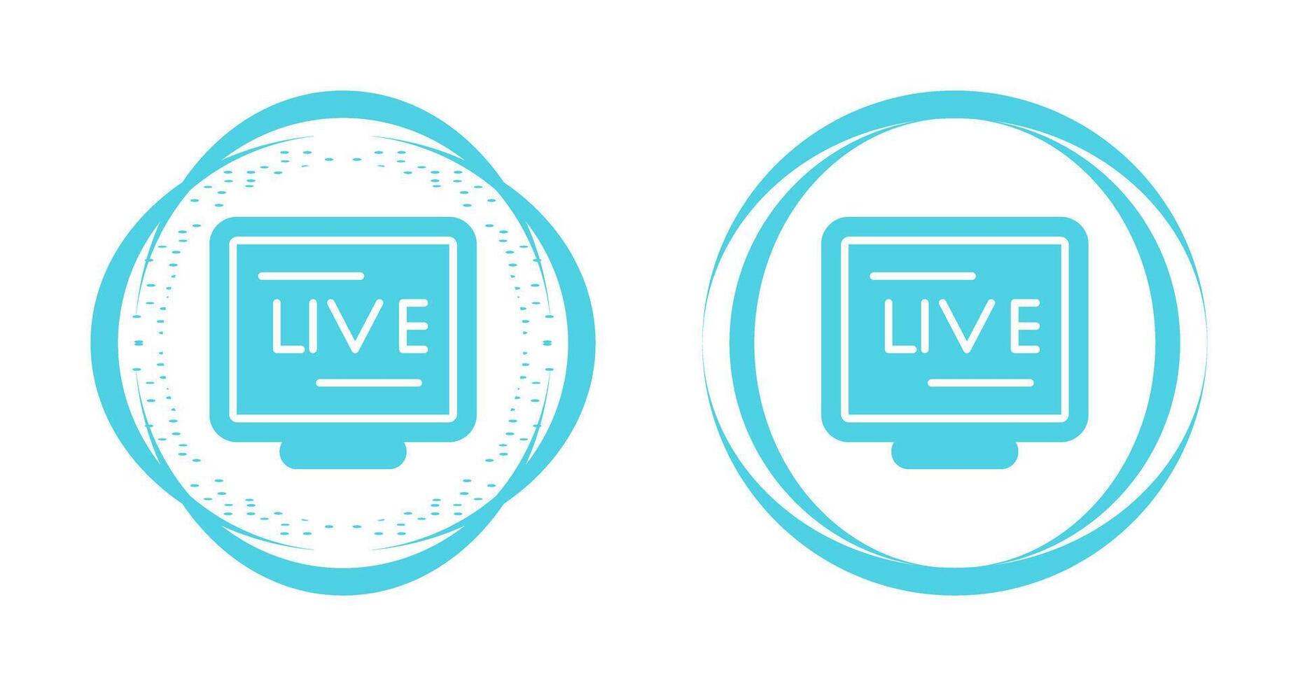 icona del vettore live streaming