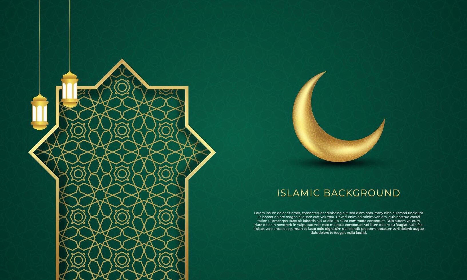 elegante lusso islamico sfondo con senza soluzione di continuità modello ornamento design adatto per sfondo, manifesto e bandiera design decorazione vettore