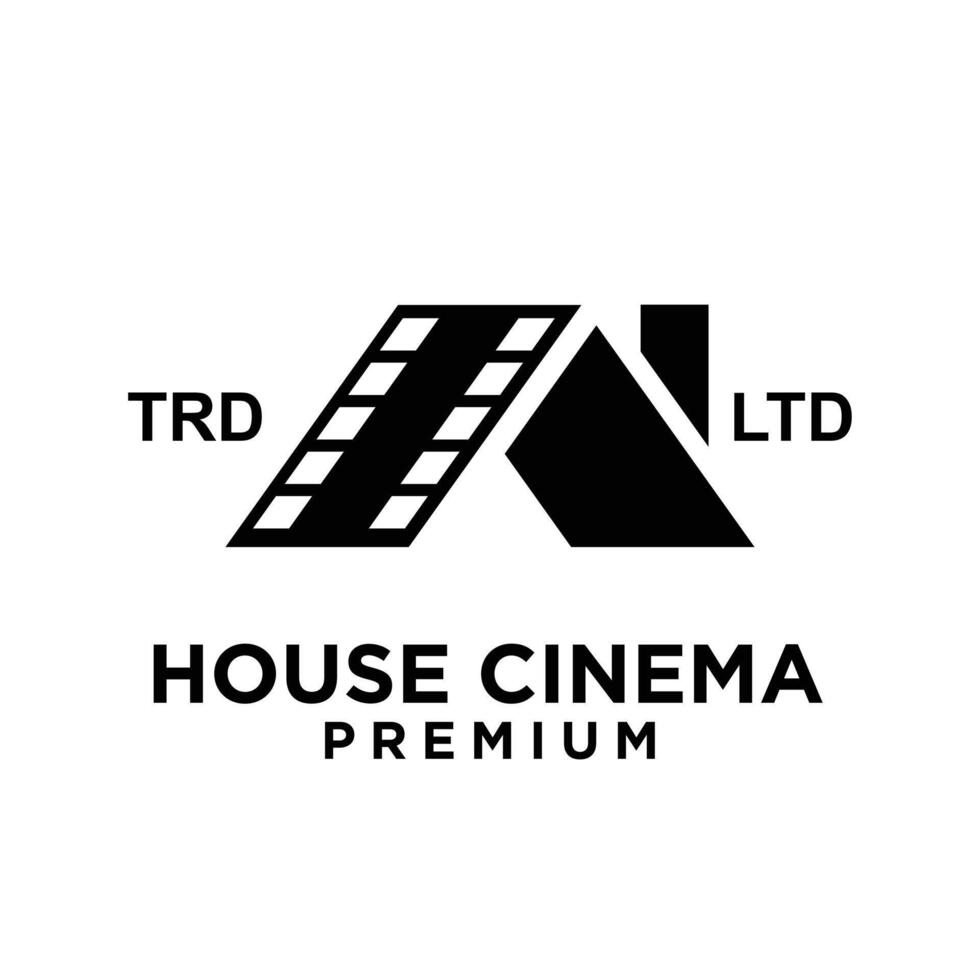 Casa casa studio film cinema video logo icona design illustrazione vettore