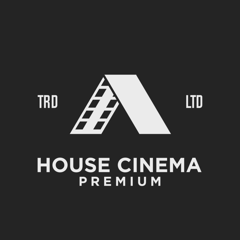 Casa casa studio film cinema video logo icona design illustrazione vettore