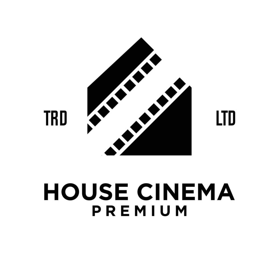 Casa casa studio film cinema video logo icona design illustrazione vettore