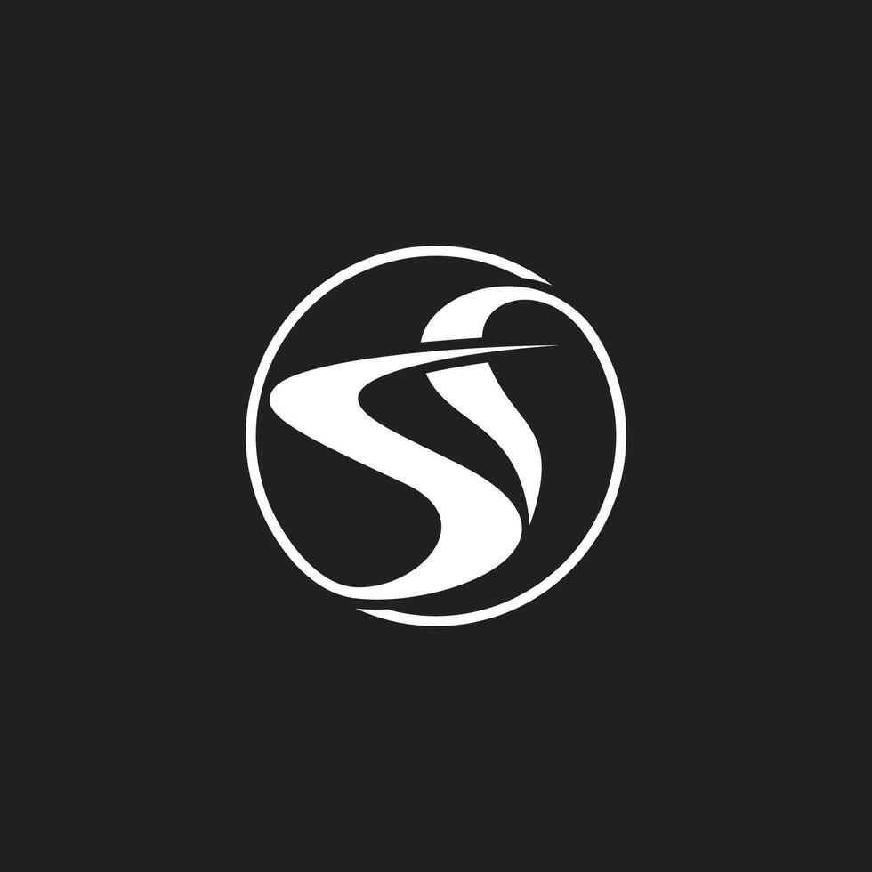lettera S Fumo astratto curve logo vettore