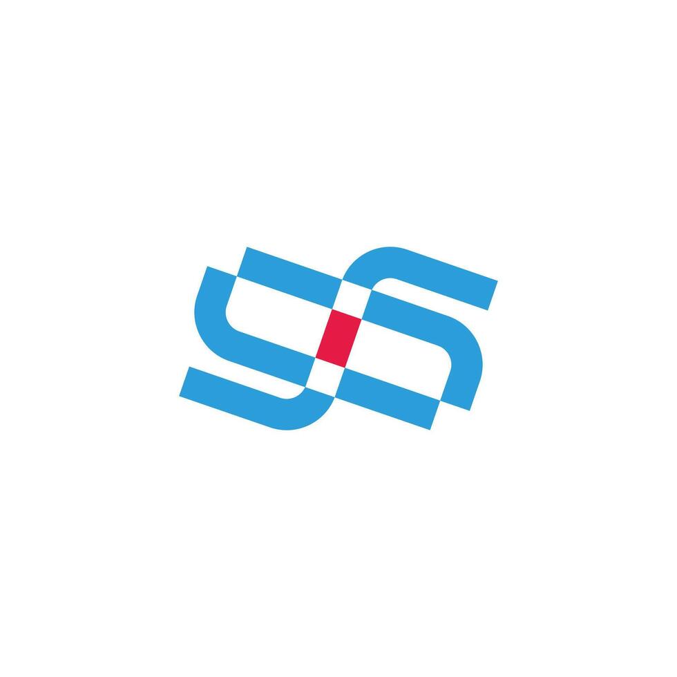 lettera ss pixel semplice geometrico linea logo vettore