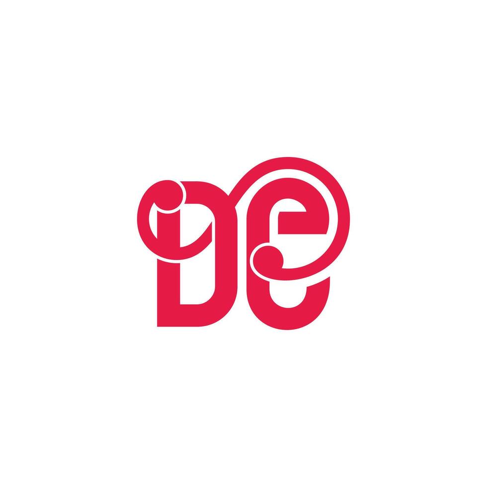 lettera de elegante decorazione font logo vettore