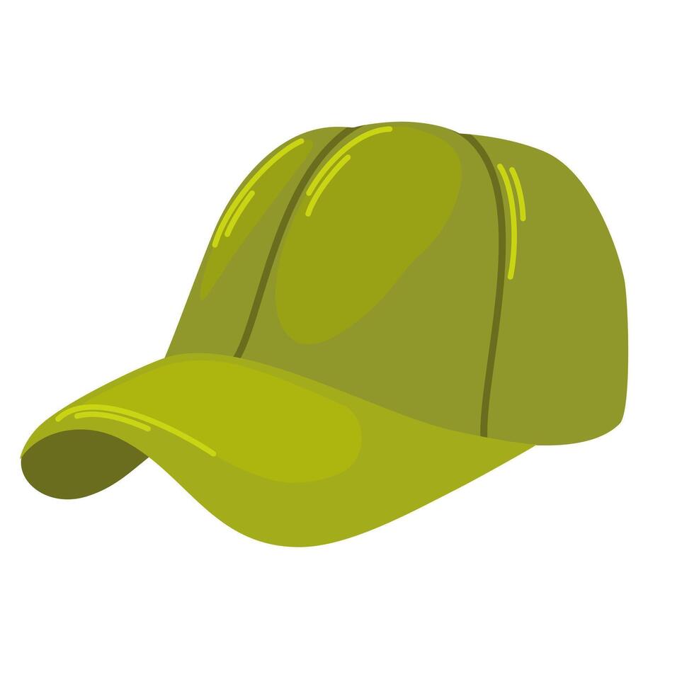 baseball cap. estate cappelli per figli, viaggiare, ricreazione, campeggio, il trekking e adulti. cartone animato vettore illustrazione è isolato su un' bianca sfondo.