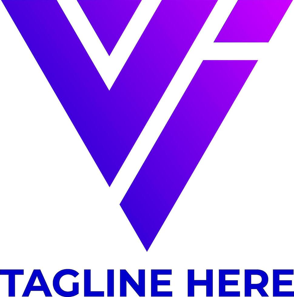 vi iniziale logo design vettore