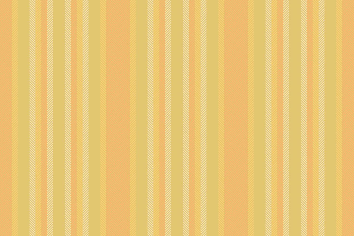 drappeggio modello tessile vettore, tessile tessuto sfondo banda. Rete verticale senza soluzione di continuità struttura Linee nel giallo e arancia colori. vettore