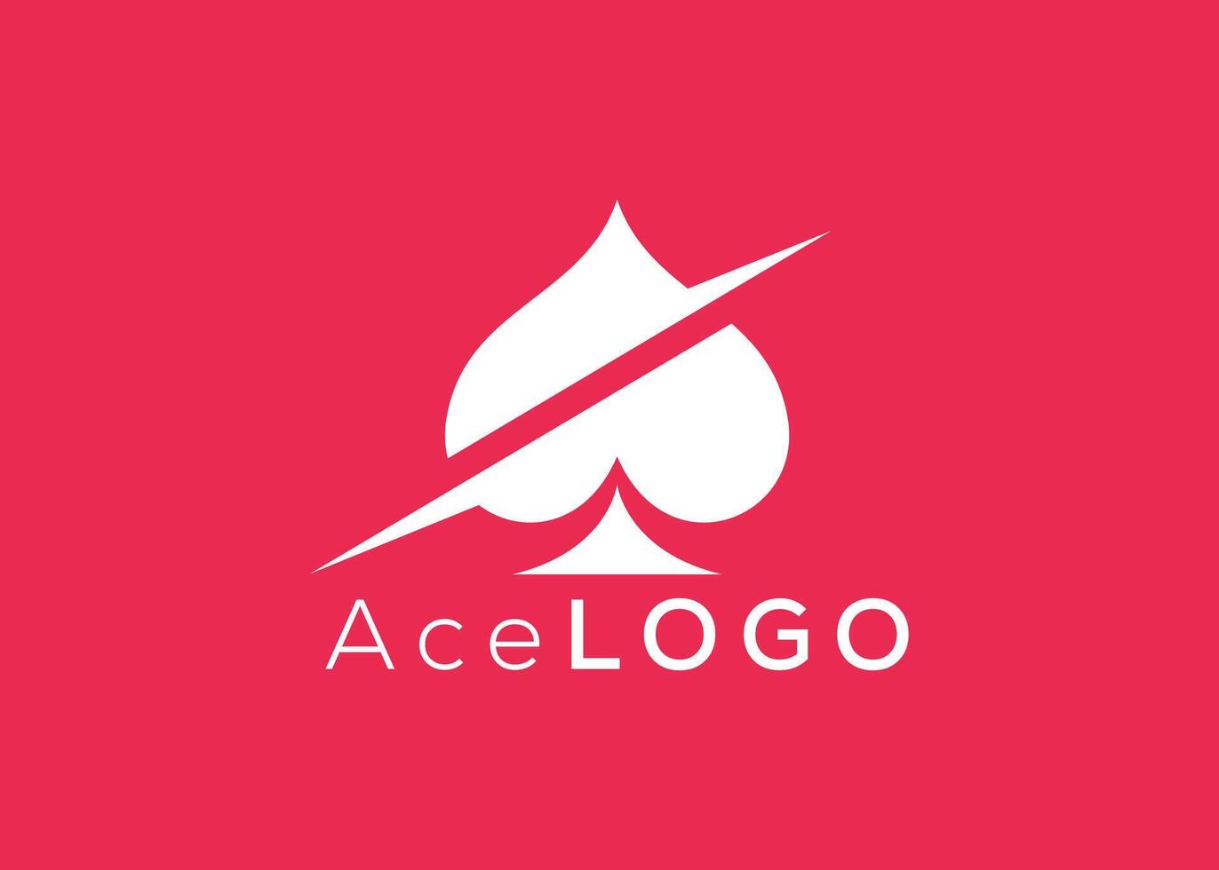 minimalista asso logo design vettore modello. creativo rosso asso forma logo