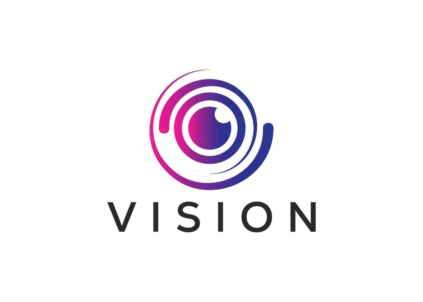 minimalista visione occhio logo design vettore modello. moderno occhio logo. minimalista stile occhio logo